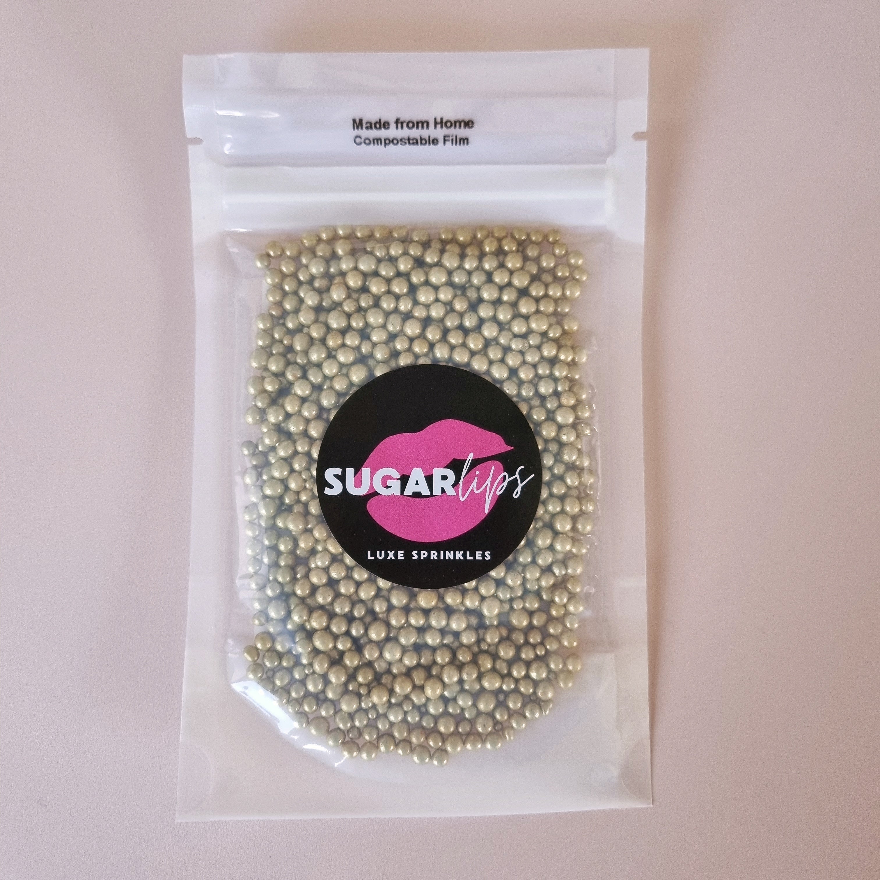 METALLIC GOLD 4mm EDIBLE CACHOUS PEARLS - 1KG BA8401  Ultimate Cake Group  - Wholesale Cake Decorating Supplies